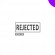 Клише штампа "Rejected" (фиолетовое - среднее) с рамкой